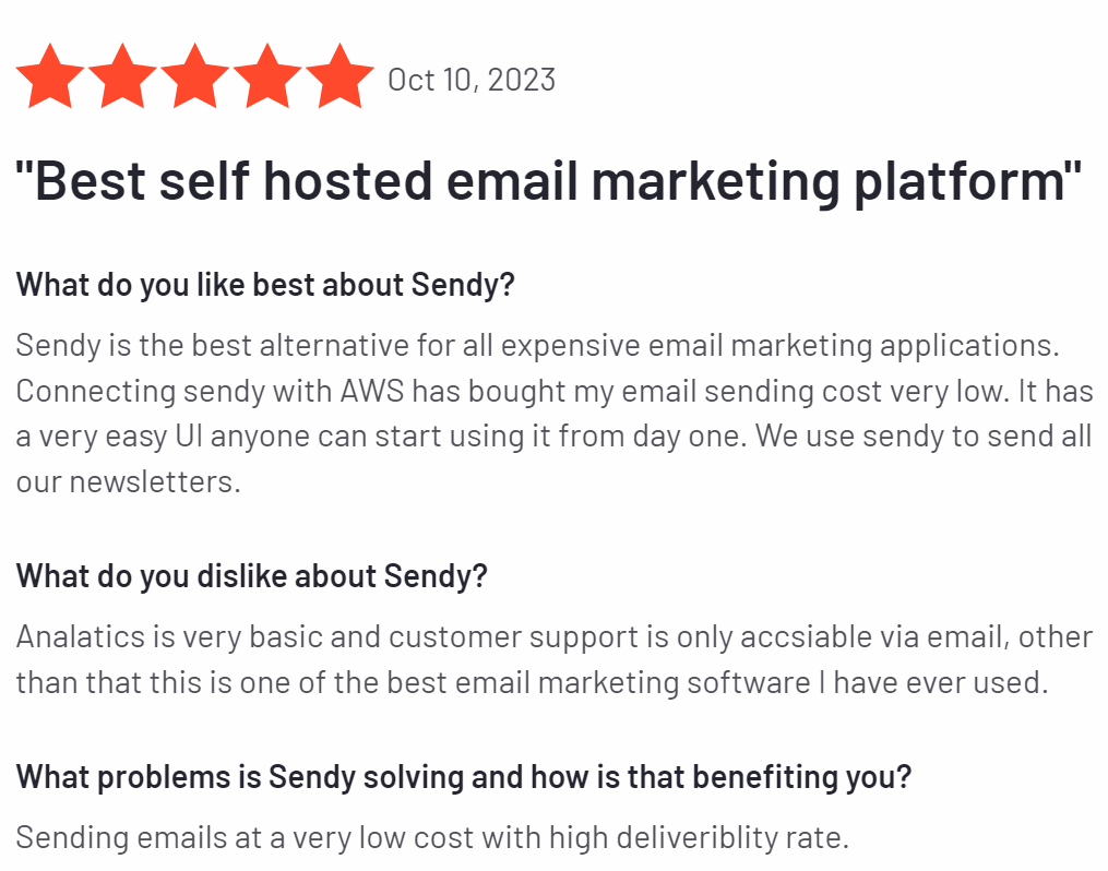 Sendy Review