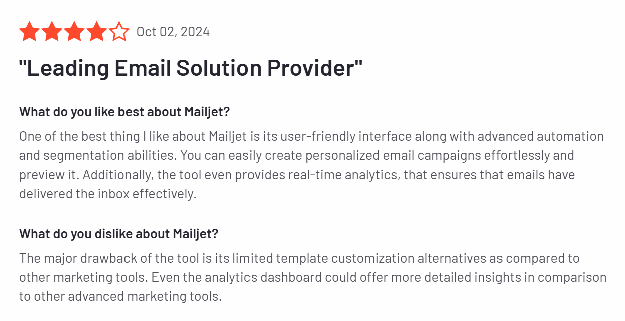 Mailjet review