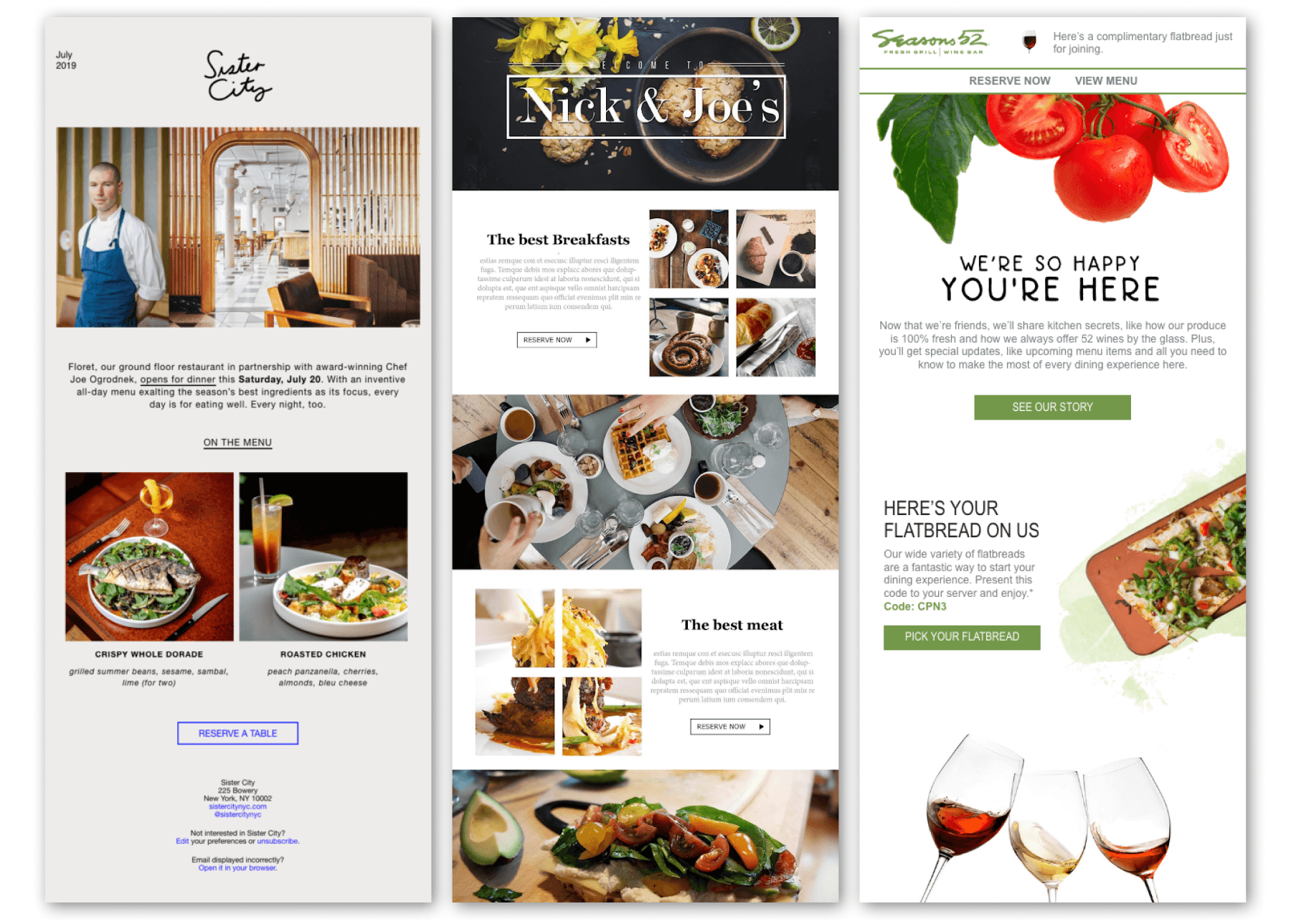 Go Behind the Scenes email marketing examples for restaurants